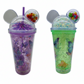 Vaso Termo Doble Pared Infantil Mariposas y Orejitas de Felpa