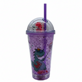 Vaso Termo con luces, Gel Escarchado y Figura de Dinosaurio 3D