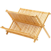 Escurridor de platos de bambú natural