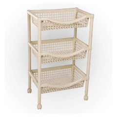 Canasta Móvil Rectangular Blanca