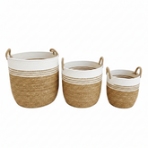 Set x3 Canastos Organizadores en Yute Natural