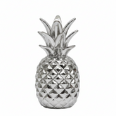 Piña Decorativa Silver Glass