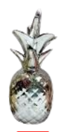 Piña Decorativa Silver Glass