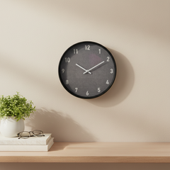 Reloj de Pared Minimalista - Textura Estilo Lino 28 CM