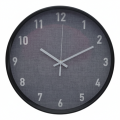 Reloj de Pared Minimalista - Textura Estilo Lino 28 CM