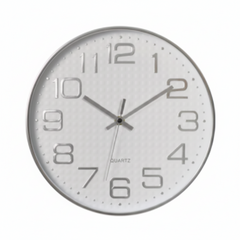 Reloj de Pared Ejecutivo - Acabado Metalizado Silver 30 CM
