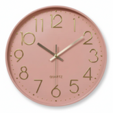 Reloj de Pared Glamour - Rosa Pastel y Dorado 320 CM