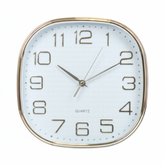 Reloj de Pared Square-Round - Dorado y Blanco Texturizado 30 CM