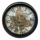 Reloj de Pared Industrial Antique - Engranajes y Números Romanos 31 CM