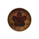 Reloj de Pared Steampunk Imperial - Cobrizos y Madera Envejecida 33 CM