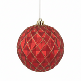 Bola de Navidad Rojo y Dorado 12cm