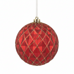 Bola de Navidad Rojo y Dorado 12cm