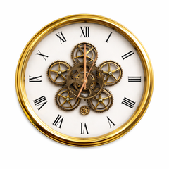 Reloj de pared de estilo industrial