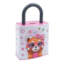 Alcancía Infantil Candado - Muñeca de Lentes y Flores