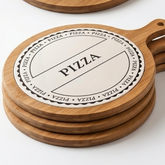 Pala de Bambú "Pizza Gourmet" con Base de Servicio Cerámica