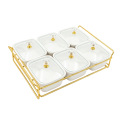 Set de Salseros de Lujo 6 Servicios