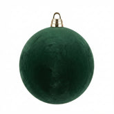 Bola de Navidad en Pana Verde Oscuro 25CM – Decoración Navideña Elegante