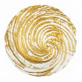 Plato Base de Cristal con detalles Dorado (32 cm)
