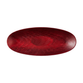 Plato Hondo de Diseño Ovalado Rojo