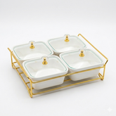 Set de Salseros de Lujo - 4 Servicios