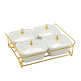 Set de Salseros de Lujo - 4 Servicios