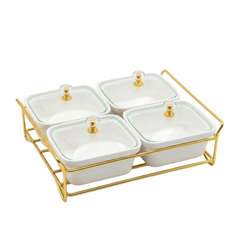 Set de Salseros de Lujo - 4 Servicios