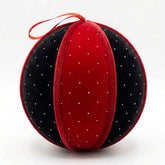 Bola de Navidad de Terciopelo Bicolor 12cm
