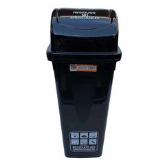 Papelera 35L Vaiven Negra Rimoplast