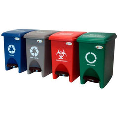 Papelera Rectangular De Pedal 12L Colores Surtidos Colplast