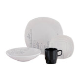 Vajilla Bambú 4 puestos 16 piezas Corona