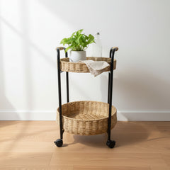 Carrito Organizador con Canastos en Yute