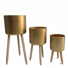 Set Materas Metalicas X3 Dorada