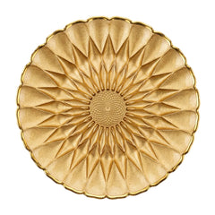 Plato Base de Vidrio Dorado Sol / Girasol 32 cm