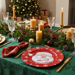 Plato Base Decorativo Navideño Papá Noel - 32 cm