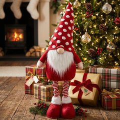 Gnomo Navideño extendible Decorativo con Sombrero 65cm a 75cm