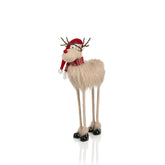 Reno Navideño de Patas Largas con Peluche y Bufanda 68cm