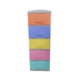 Practimueble Pequeño X 5 Cajones Rattan Pastel 1172