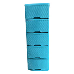 Mueble Organizador Rattan X 5 Cajoneros Color Azul Marino Rimoplast