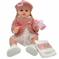 Muñeca Interactiva 55Cm Con Saco Y Gorro Ref.Ad2804-17