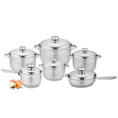 Set De Ollas 12 Piezas En Acero Inoxidable