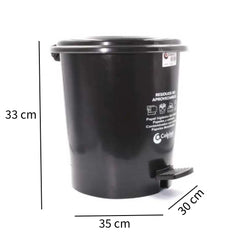 Papelera Redonda De Pedal 12L Colplast