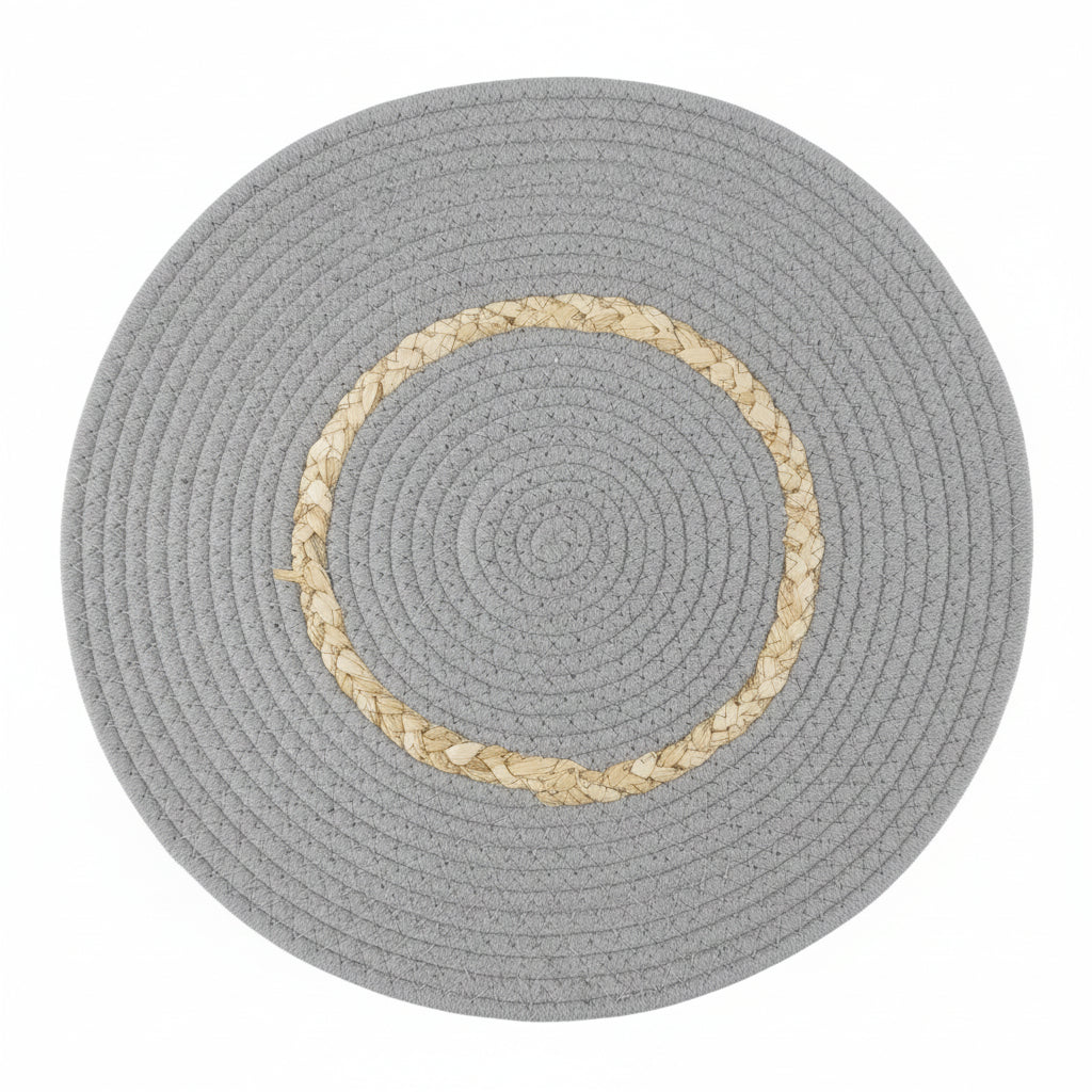 Mantel Individual Con Detalles En Fibra Natural