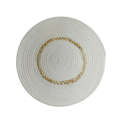 Mantel Individual Con Detalles En Fibra Natural