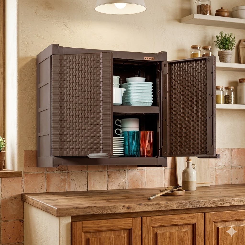 Armario Gabinete Doble Apariencia Rattan / Rimax
