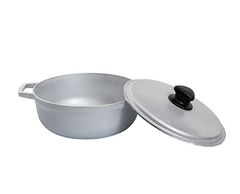 Caldero Aluminio Fundido con Tapa Natural 14 cm / Imusa