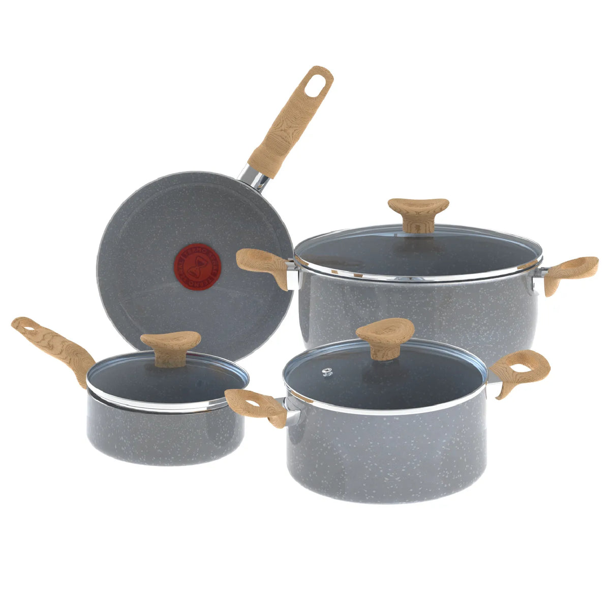 Batería de Cocina IMUSA Natural Stone 7 Piezas Antiadherente