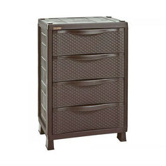 Armario Cajonero Apariencia Rattan Wengue / Rimax