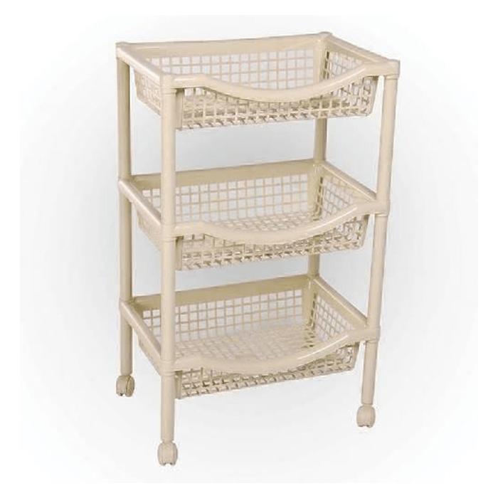 Canasta Móvil Rectangular Blanca