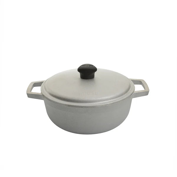 Caldero Aluminio Fundido con Tapa Natural 24 cm / Imusa