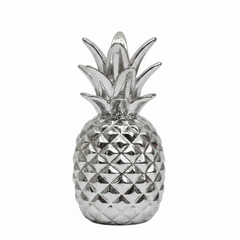 Piña Decorativa Silver Glass